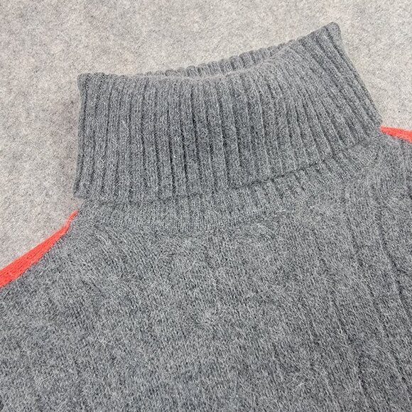 Eddie Bauer Sweater Women’s Large Gray Angora Blend Turtleneck Vintage - Picture 2 of 10